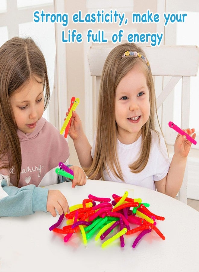 Miaopen 50 PCS Stretchy Fidget Toys Colorful Stretchy Strings，Sensory Fidget Worm Stretch Toys for Kids, Stocking Stuffers Party Favors for Boys and Girls Classroom Prizes, Pinata Fillers,Goodie Bag Stuffers - Image 5